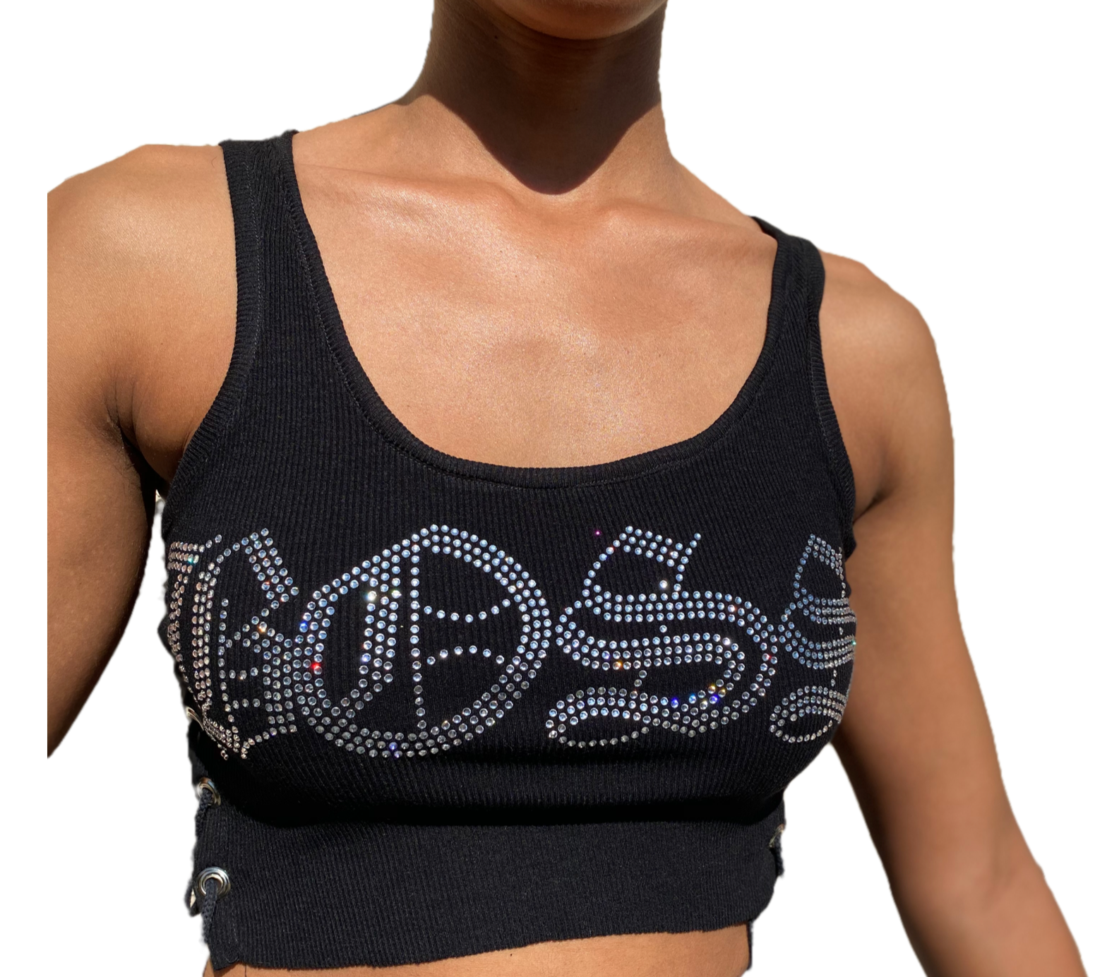 Limited Edition Boss Bling Crop (Black)